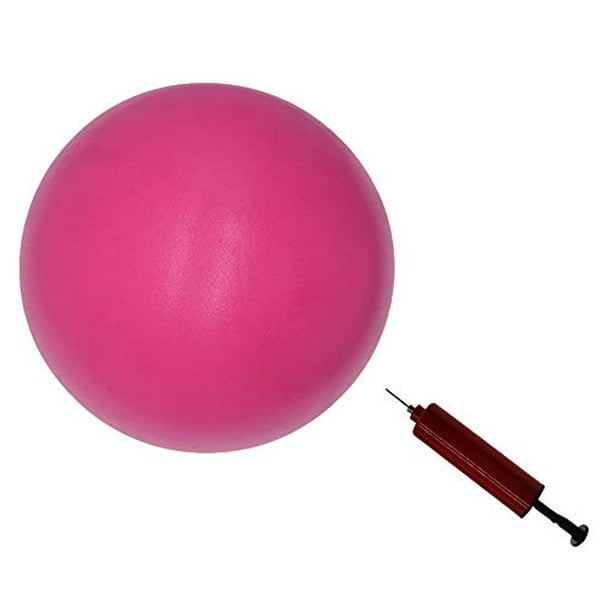 X&W Mini Pilates Ball Therapy Recovery Workout Barre Bender Core Training Pink Small Exercise Ball with Needle Pump for Fitness 